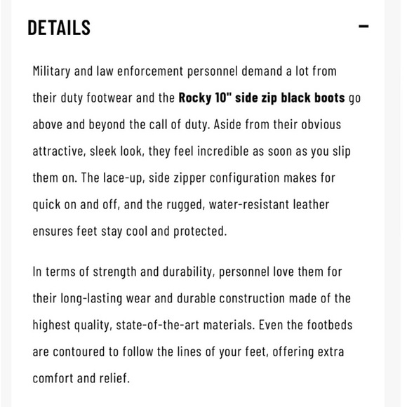 Rocky Paratrooper Side Zipper Jump Waterproof Military Combat Boots - Picture 2 of 11